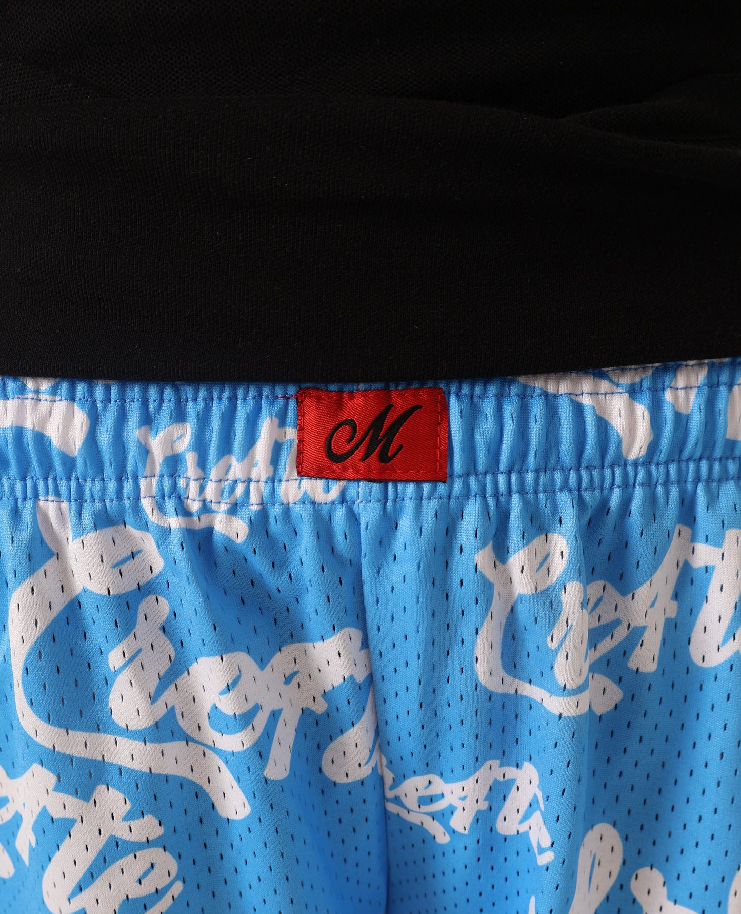 Baby blue and white CRE4TE mesh shorts 🩵🤍