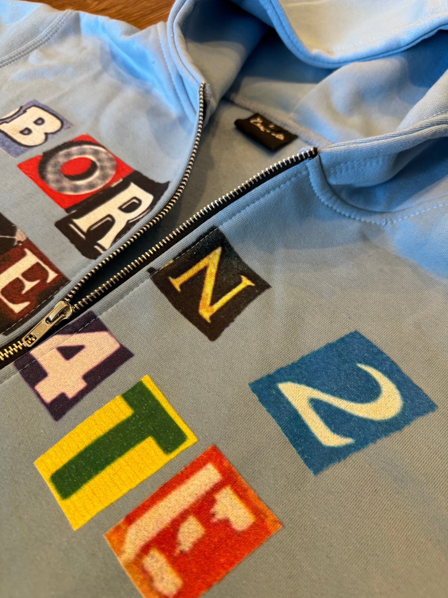 🩵 BORN2CRE4TE heavy zip up