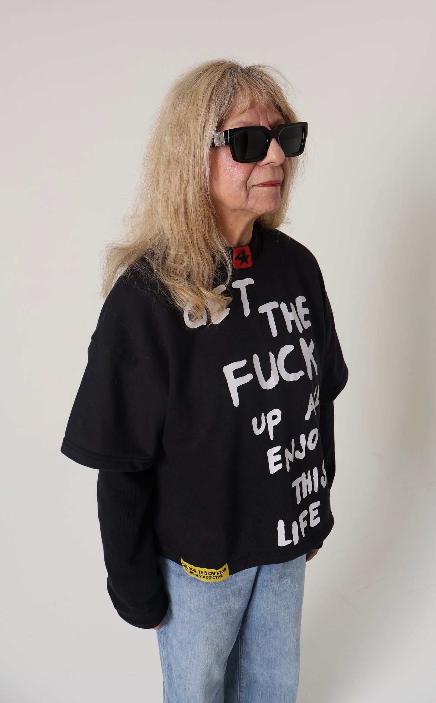GET THE FUCK UP AND ENJOY THIS LIFE DOUBLE LAYERED LONG SLEEVE 🏃‍♀️🆙