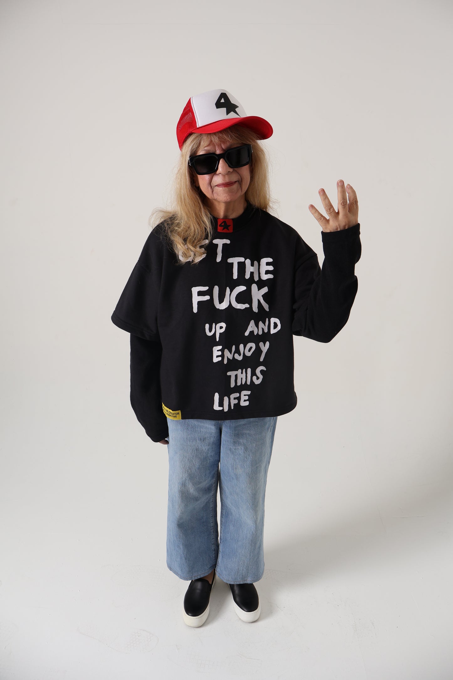 GET THE FUCK UP AND ENJOY THIS LIFE DOUBLE LAYERED LONG SLEEVE 🏃‍♀️🆙