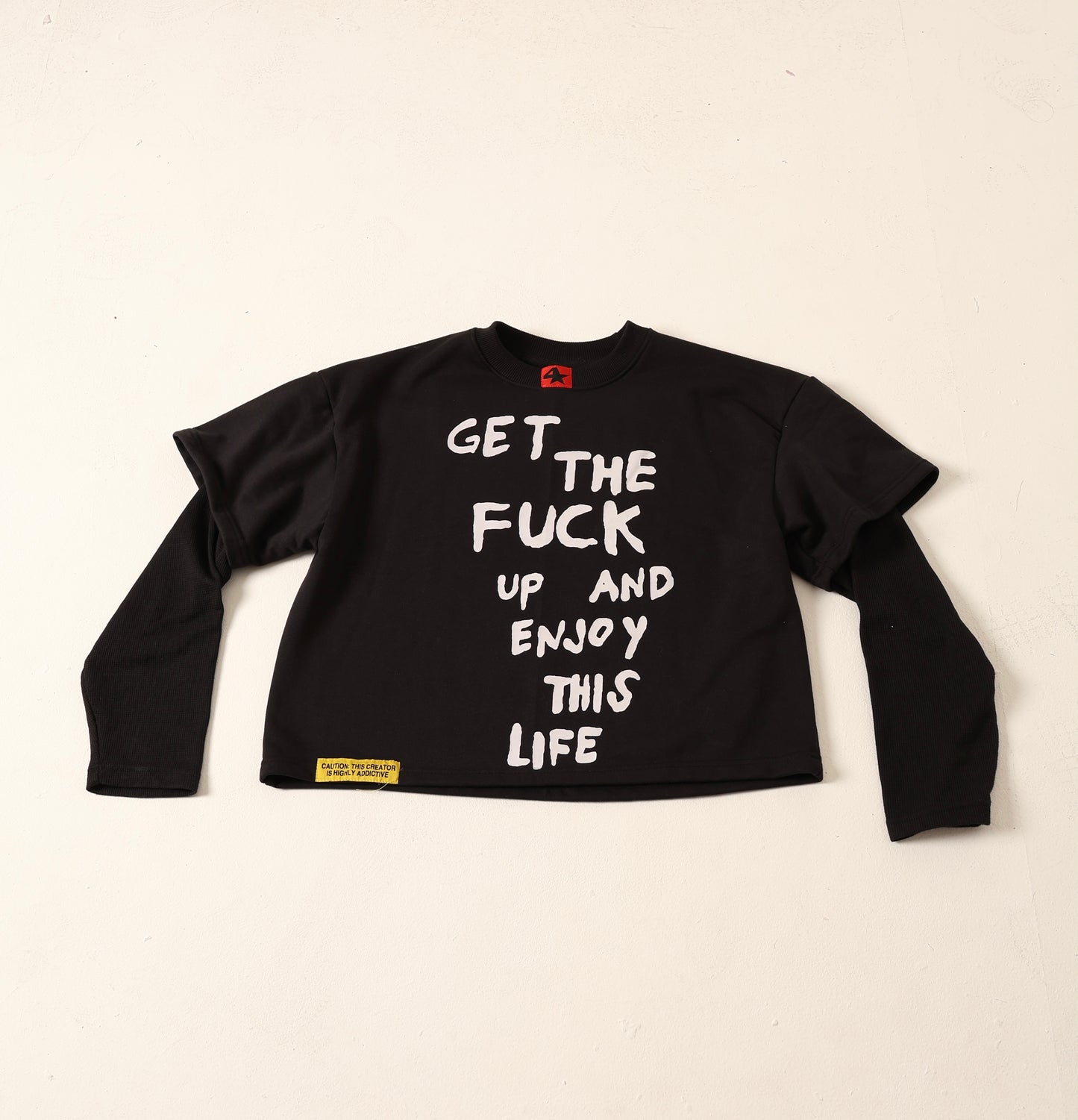 GET THE FUCK UP AND ENJOY THIS LIFE DOUBLE LAYERED LONG SLEEVE 🏃‍♀️🆙