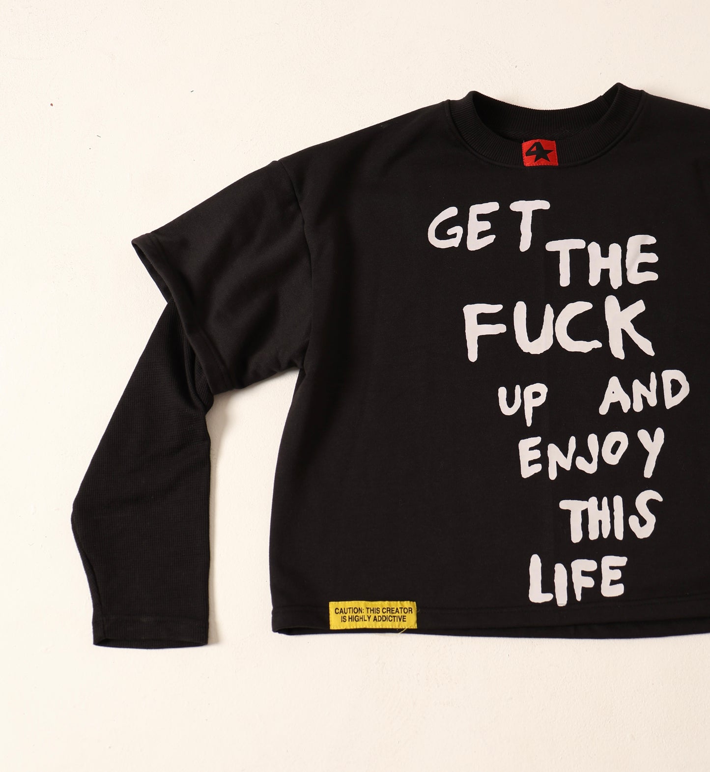 GET THE FUCK UP AND ENJOY THIS LIFE DOUBLE LAYERED LONG SLEEVE 🏃‍♀️🆙